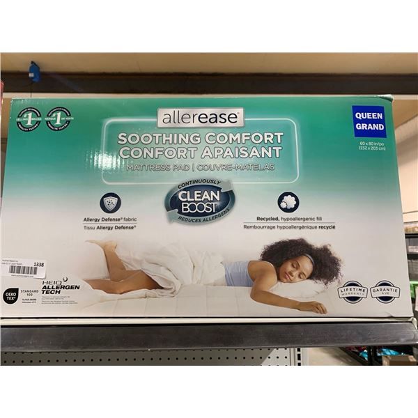 Allerease Soothing Comfort Queen Size Mattress Pad
