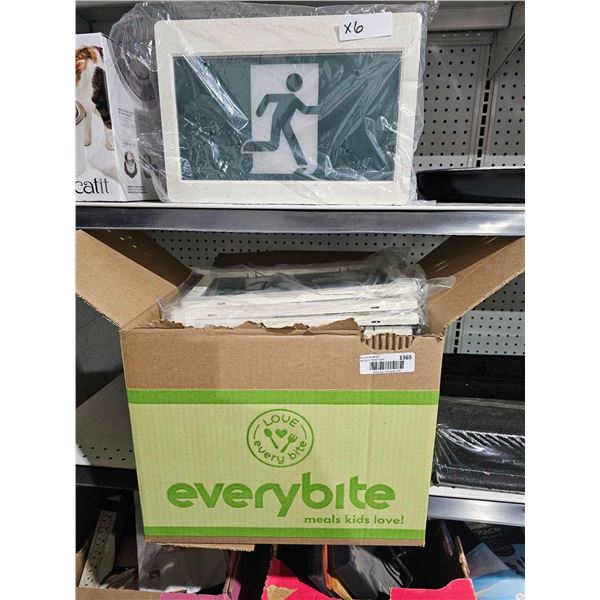 Lot of 6 Emergency Exit Signs