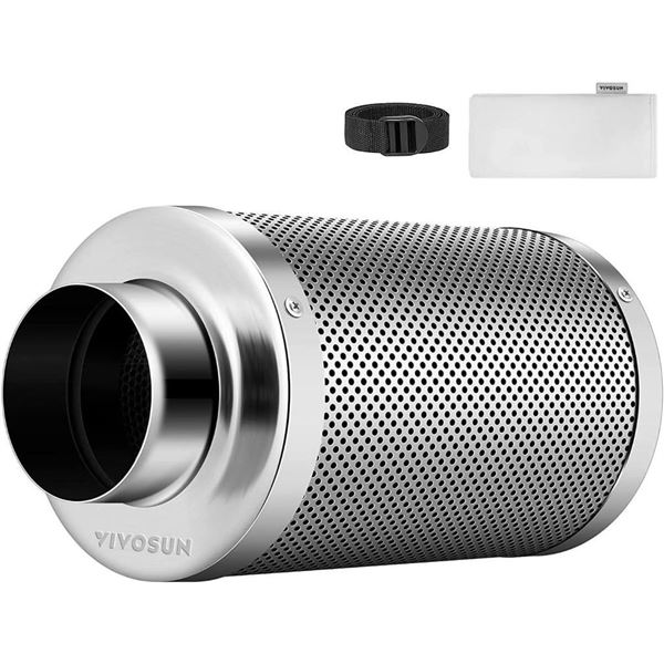4 Inch Air Carbon Filter Smellines Control with Australia Virgin Charcoal for Inline Duct Fan, Grow 