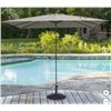 Image 1 : Season Sentry Sunbrella 7x10' Rectangle Market Umbrella - Taupe