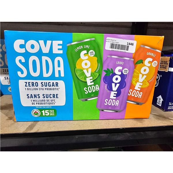 Cove Soda Zero Sugar Assorted Flavors 15x355ml
