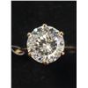 Image 1 : 10K Yellow Gold Moissanite(2.42ct) Ring (~Size 6.25)(Ring is resizable for $40) (~weight 2.29g), Mad