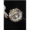 Image 3 : 10K Yellow Gold Moissanite(2.42ct) Ring (~Size 6.25)(Ring is resizable for $40) (~weight 2.29g), Mad