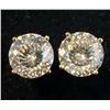 Image 2 : 14K White Gold Moissanite(2.4ct) Earrings (~weight 1.22g), Made in Canada, Appraised Retail $1685