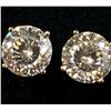 Image 3 : 14K White Gold Moissanite(2.4ct) Earrings (~weight 1.22g), Made in Canada, Appraised Retail $1685