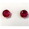 Image 1 : 10K Yellow Gold Ruby(3.1ct) Earrings (~weight 1.06g), Made in Canada, Appraised Retail $965