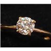 Image 1 : 10K Yellow Gold Moissanite(0.5ct) Ring (~Size 6.5)(Ring is resizable for $40) (~weight 1.2g), Made i