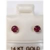 Image 1 : 14K Yellow Gold Ruby Earrings, Made in Canada, Suggested Retail Value $100