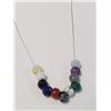 Image 2 : Silver Genuine Multi Genuine Gemstone 16" Necklace, Suggested Retail Value $300