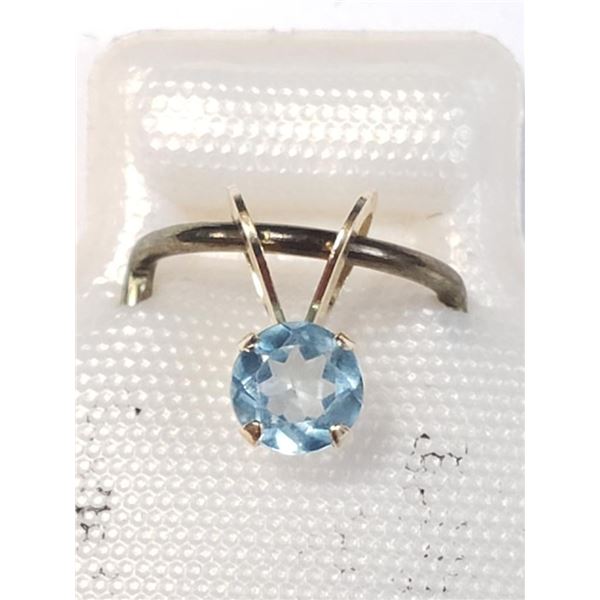 Silver Blue Topaz Pendant, Made in Canada, Suggested Retail Value $120