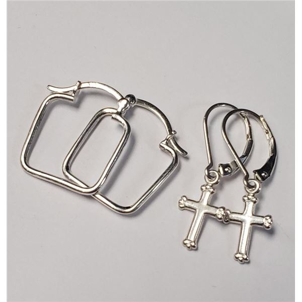 Silver 2 Earring Earrings, Suggested Retail Value $100