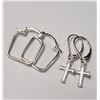 Image 1 : Silver 2 Earring Earrings, Suggested Retail Value $100