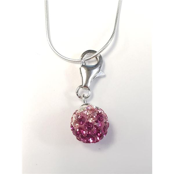 Silver Crystal 16" Necklace, Suggested Retail Value $60