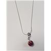 Image 2 : Silver Crystal 16" Necklace, Suggested Retail Value $60