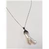 Image 3 : Silver Free Form Pearl 16" Necklace, Suggested Retail Value $200
