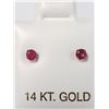 Image 1 : 14K Yellow Gold Ruby(0.22ct) Earrings, Made in Canada