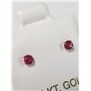 Image 2 : 14K Yellow Gold Ruby(0.22ct) Earrings, Made in Canada