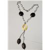 Image 4 : Silver 24" Total Natural Wood Necklace, Suggested Retail Value $120