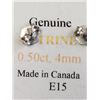 Image 4 : Silver Citrine(0.5ct) Earrings, Made in Canada, Suggested Retail Value $120