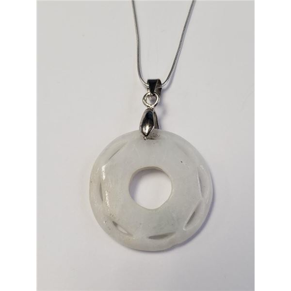 Silver Jade 16" Necklace, Suggested Retail Value $160