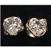 Image 2 : 14K White Gold Heart Shape Cz Earrings, Suggested Retail Value $120