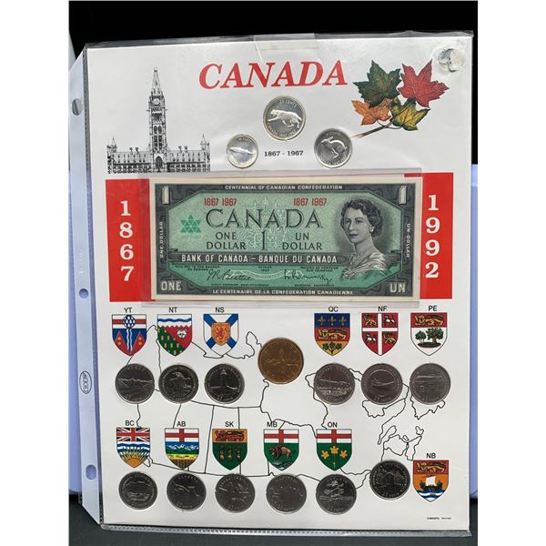 ESTATE ITEM - Canada 1867-1992 Provincial Quarters Mint Set and Canada 1867-1967 Mint Centennial $1.
