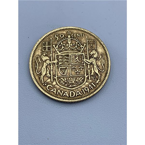 ESTATE ITEM - Canada King George VI 1941 Silver Half Dollar