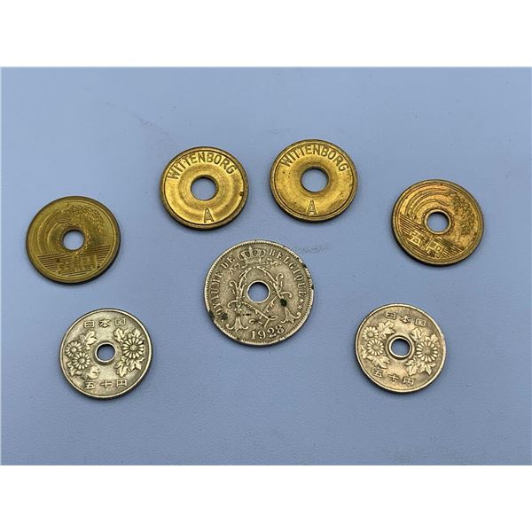 ESTATE ITEM - Assorted Vintage World coinage  LOT of 6