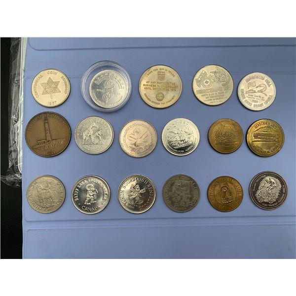 ESTATE ITEM - LOT of 18 assorted collector coins and medallions