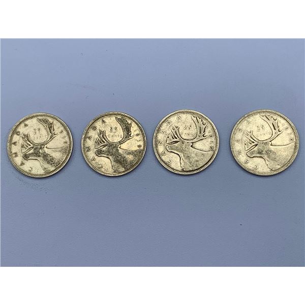 ESTATE ITEM - Collection of King George VI 1939 Quarters LOT of 4