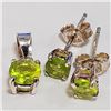 Image 1 : Silver Peridot Earrings & Pendant Set (~Size 0) (~length 0inches), Suggested Retail Value $120