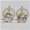Image 1 : 14K Yellow Gold Cubic Zirconia Earrings (~Size 0) (~length 0inches), Suggested Retail Value $160