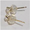 Image 2 : 14K Yellow Gold Cubic Zirconia Earrings (~Size 0) (~length 0inches), Suggested Retail Value $160