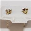 Image 3 : 10K Yellow Gold Tourmaline(0.44ct) Diamond(0.06ct) Earrings (~Size 0) (~length 0inches), Suggested R