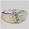 Image 1 : Silver Cubic Zirconia Ring (~Size 6)(Ring is resizable for $40) (~length 0inches) (~weight 5.19g), S