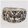Image 1 : Silver Marcasite Ring (~Size 7)(Ring is resizable for $40) (~length 0inches) (~weight 3.45g), Sugges