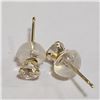Image 2 : 14K Yellow Gold Cubic Zirconia Earrings (~Size 0) (~length 0inches), Suggested Retail Value $160