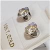 Image 2 : 10K Yellow Gold Moissanite(1.45ct) Earrings (~Size 0) (~length 0inches), Suggested Retail Value $800