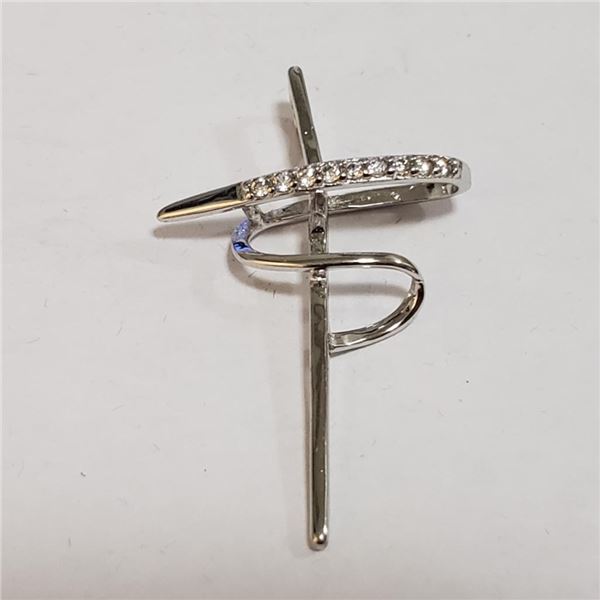 Silver Cubic Zirconia Pendant (~Size 0) (~length 0inches), Suggested Retail Value $80