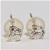 Image 1 : 14K Yellow Gold Cubic Zirconia Earrings (~Size 0) (~length 0inches), Suggested Retail Value $300 (Es
