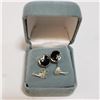 Image 3 : Silver Lot Of 2 Black Onyx Earrings (~Size 0) (~length 0inches), Suggested Retail Value $100