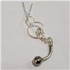 Image 2 : Silver Cubic Zirconia Belly Button (~Size 0) (~length 0inches), Suggested Retail Value $80