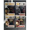 Image 1 : Funko Pop! Lot of 4 - Star Wars - Luke Skywalker with Grogu, Obi-Wan Kenobi, Darth Vader & Lando Cal