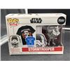 Image 1 : Funko POP! Star Wars #296 Silver Chrome Stormtrooper with Medium  T-Shirt NEW