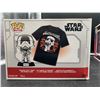 Image 3 : Funko POP! Star Wars #296 Silver Chrome Stormtrooper with Medium  T-Shirt NEW