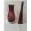 Image 1 : 2 Coloured Glass Vases