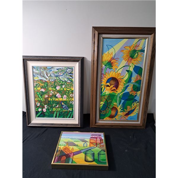 3 Framed Paintings