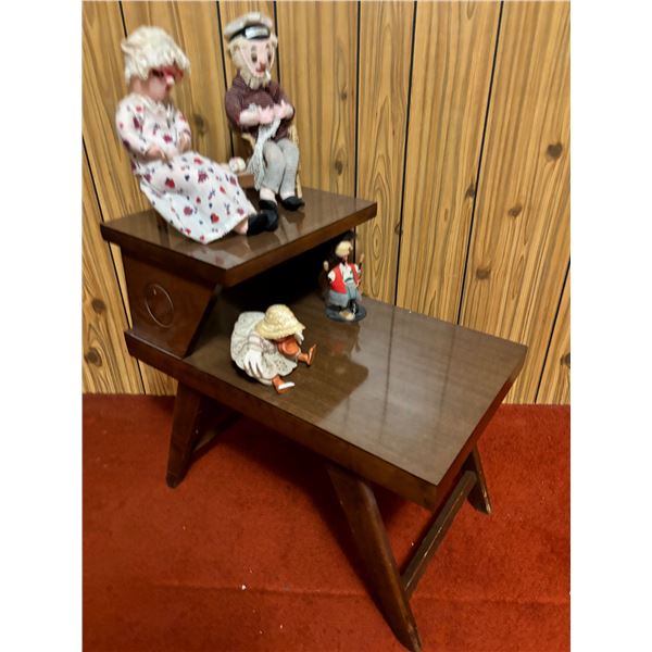 2 Tier End Table with Decor