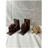 Image 1 : Elephant Bookends and Sculpture