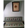 Image 1 : Embroidered framed wall decor